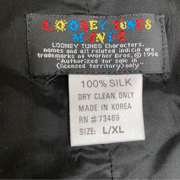 Vintage 1994 Looney Tunes Silk Waistcoat Vest - Picture 10 of 10